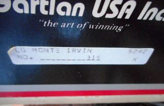 Vintage MONTE IRVIN Autographed 1990 GARTLAN York Giants Baseball Figurine 6