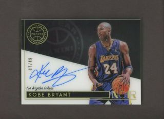 2018 - 19 Panini Noir 10 Year Anniversary Kobe Bryant Lakers Auto 7/49