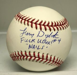 Lenny Dykstra " Nails " Signed Baseball Autographed Auto Jsa York Mets