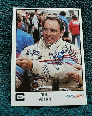 Ppg Indy 500 Trading Card Autographed Hand Signed The Late Bill Alsup