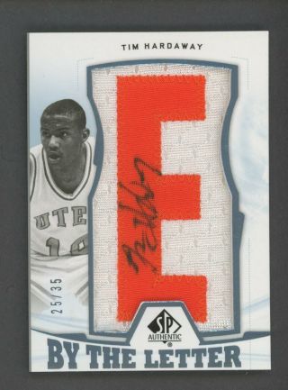 2013 - 14 Sp Authentic By The Letter Tim Hardaway " E " Patch Auto 25/35