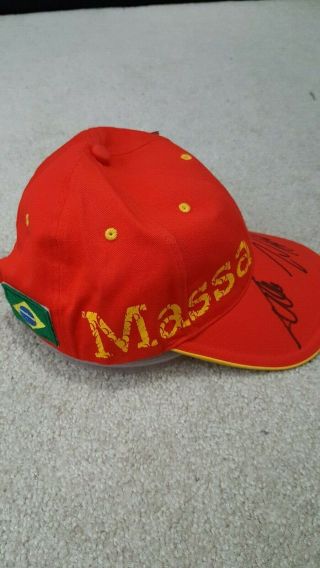 Felipe Massa & Fernando Alonso Hand Signed Cap Hat Ferrari Last Year Massa 3