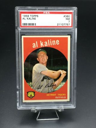 1959 Topps Baseball Al Kaline Hof Psa Nm 7 360 Detroit Tigers