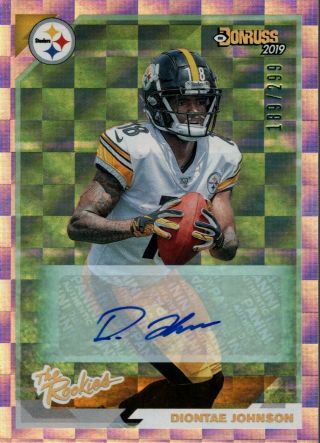 Diontae Johnson 2019 Donruss The Rookies Insert Signed Auto Rc 189/299 Steelers