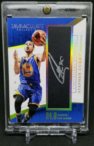 2014 - 15 Immaculate Statistical Standout Stephen Curry /49 Auto Silver Autograph
