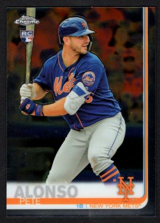 Pete Alonso 2019 Topps Chrome Rc Card York Mets