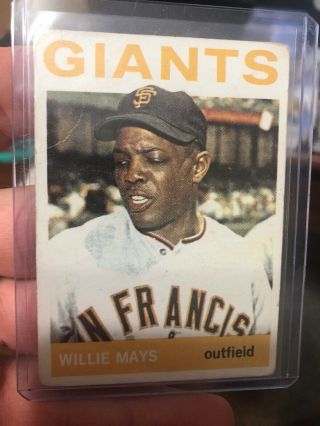 1964 Willie Mays Topps Baseball Card 150 Good/vg San Francisco Giants