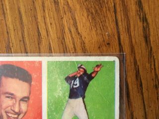 1957 Topps Football 138 Johnny Unitas Rookie Card HOF (crease,  See Pictures) 3