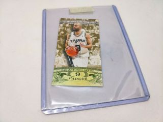 2008 - 09 Topps Treasury Mini Exclusives Gold Tony Parker D /10 Ssp