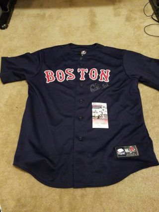 Carlton Fisk Signed Boston Red Sox Jersey Jsa Official Mlb Majestic Jersey