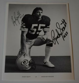 Authentic Randy Scott Green Bay Packers Signed Team Issued Photo 8 X 10