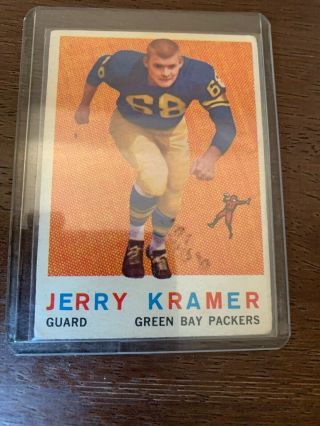 1959 Topps Football Jerry Kramer 116 Rookie Set Break Green Bay Packers