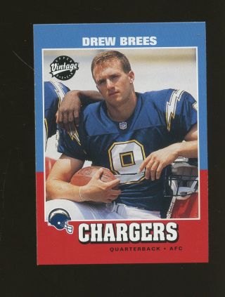2001 Upper Deck Vintage 251 Drew Brees Chargers Rc Rookie