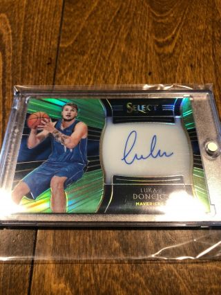 Luka Doncic 2018/19 Panini Select Rc Rookie Green Prizms Autograph Sp Auto /99