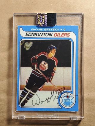 Autographed Rookie 1979 O - Pee - Chee Wayne Gretzky Oilers
