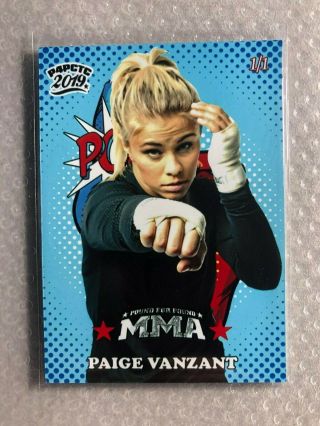 2019 P4p Mma Pop Heart Paige Vanzant Custom Trading Card 1/1 Ufc