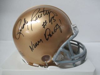 Rudy Ruettiger Signed Auto Autograph Notre Dame Irish Mini Helmet Jsa Cl086