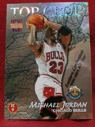1996 - 97 Michael Jordan Stadium Club Top Crop Card Tc 9