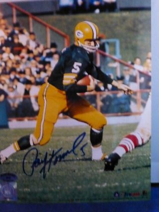 Paul Hornung Signed 8 X10 Color Photo With