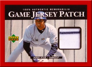 Derek Jeter 2000 Upper Deck Game Jersey Patch Game 1:10,  000 Pack Pin Stripe