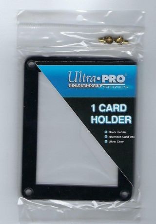 (50) Ultra Pro 4 - Screw 1 - Card Black Border Screwdown Holder Recessed Ultra Clear