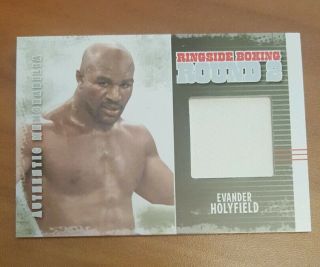 Evander Holyfield Real Deal 2011 Ringside Boxing Round 2 Silver /50 Fight Trunks