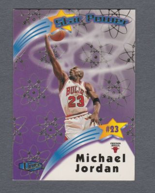 1997 - 98 Ultra Star Power Michael Jordan Insert Card 1 Bulls Hof
