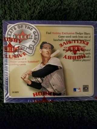 2001 Fleer Greats Of The Game Hobby Box (factory)
