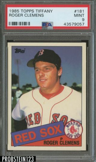 1985 Topps Tiffany 181 Roger Clemens Boston Red Sox Rc Rookie Psa 9