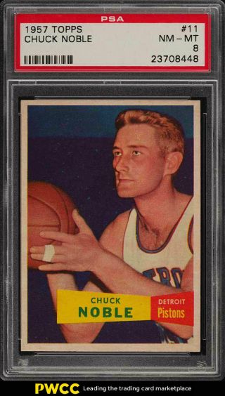 1957 Topps Basketball Setbreak Chuck Noble 11 Psa 8 Nm - Mt (pwcc)