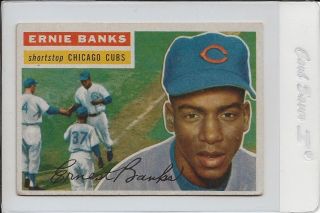1956 Topps Baseball 15 Ernie Banks Chicago Cubs Vg/ex,