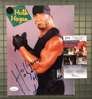 Hulk Hogan Signed 8x10 Photo Autographed Auto Jsa Wwe Wrestling Hof