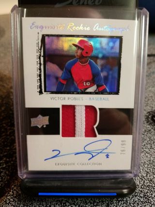 2019 Upper Deck Goodwin Champion Victor Robles Exquisite Rookie Patch Auto 76/99