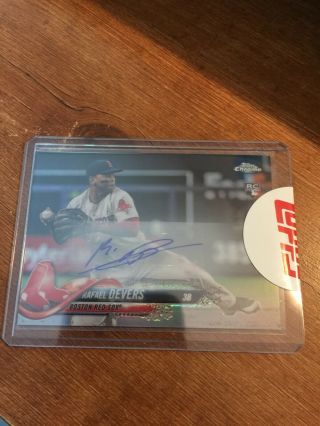 2018 Topps Chrome Update Rafael Devers Rc Auto - Topps - Red Sox