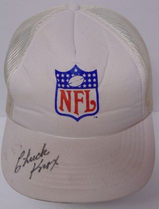 Chuck Knox Signed Autographed Nfl Hat La Rams Seattle Seahawks Buffalo Bills