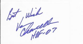 Van Chancellor Signed 3x5 Index Card Nba Hall Of Fame Autograph