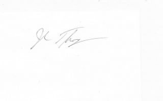 John Thompson Signed 3x5 Index Card Nba Hall Of Fame Autograph