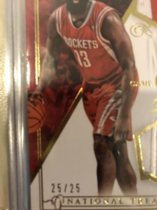 2013/14 National Treasures Game Gear Dual Jersey James Harden 4 Color Patch25/25 2