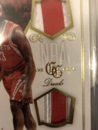 2013/14 National Treasures Game Gear Dual Jersey James Harden 4 Color Patch25/25 3