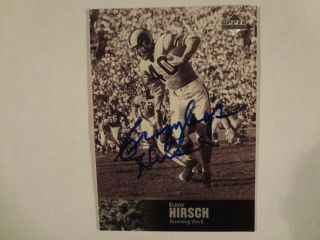 1997 Elroy " Crazy Legs " Hirsch Upper Deck Legends Autographed Card