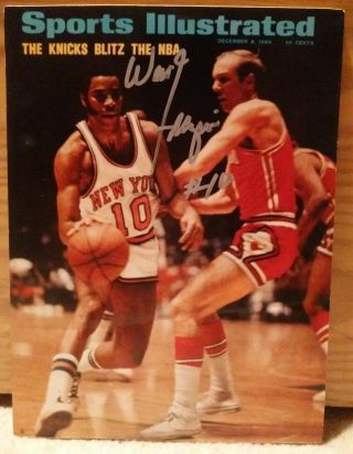 Walt Frazier Signed Sports Illustrated Ny Knicks Autographed