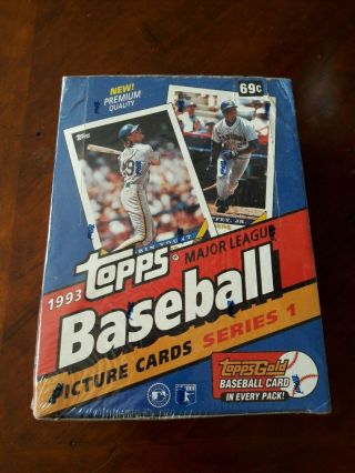 1993 Topps Baseball Series 1 Factory Wax Box - Derek Jeter Rookie Year