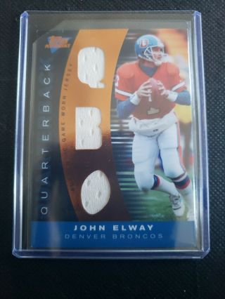 John Elway 2007 Topps Triple Game Worn Jersey /50 Broncos Hof Qb 