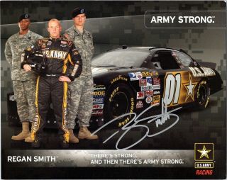 Nascar Regan Smith Signed 8x10 Photograph Hero Card Us Army Racing