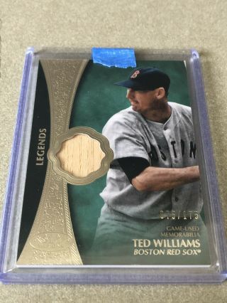 Ted Williams 2019 Topps Tier One 075/175 Game Bat