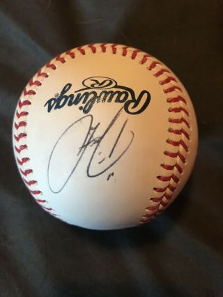 Francisco Lindor Autographed Cleveland Indians Rawlings Mlb Baseball All Star