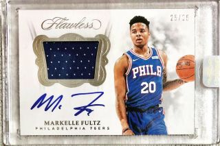 Markelle Fultz 2017 - 18 Flawless Encased Rc Rpa Rookie Patch Auto 25/25 Magic