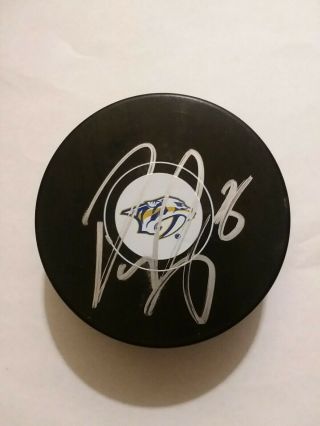 Pekka Rinne Signed Autograph Nashville Predators Official Game Puck