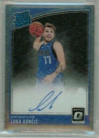18/19 Donruss Optic Luka Doncic Rated Rookie Auto 177