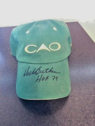 Dick Butkus Chicago Bears Autographed Hat " Hof 79 " Promotion With Cao Cigars